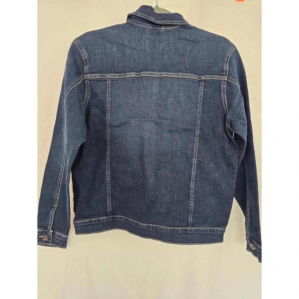 Children's Place Stretch Denim Jacket XL TG Adams‎ Wash Girls Blue Button Front